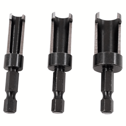 MILESCRAFT PLUG CUTTER SET 1/4" HEX. SHANK [1/2", 3/8", 1/4"] 3PCS