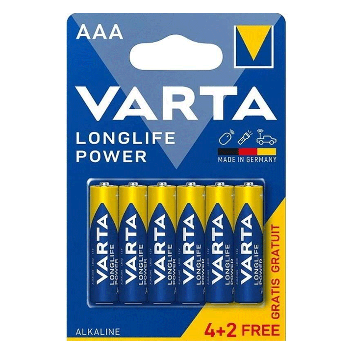 ΣΕΤ 6 ΑΛΚΑΛΙΚΩΝ ΜΠΑΤΑΡΙΩΝ VARTA HIGH ENERGY AAA (4+2 ΔΩΡΟ)