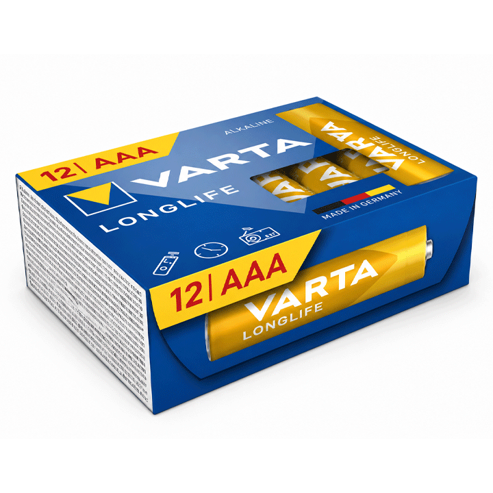 ΣΕΤ 12 ΑΛΚΑΛΙΚΩΝ ΜΠΑΤΑΡΙΩΝ VARTA EXTRA AAA (LR03)