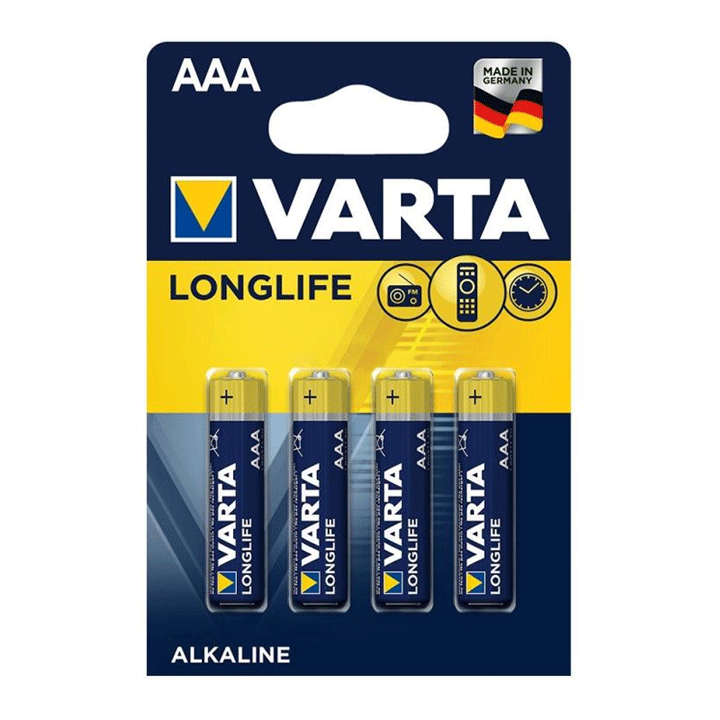 ΣΕΤ 4 ΑΛΚΑΛΙΚΩΝ ΜΠΑΤΑΡΙΩΝ VARTA EXTRA AAA (LR03)