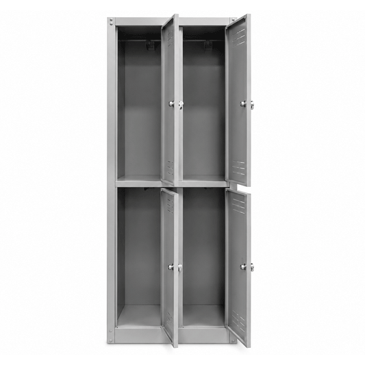GRIMA ARMADIO METAL STORAGE CABINET WITH 4 OVERLAPPING METAL DOORS 60X40X167CM