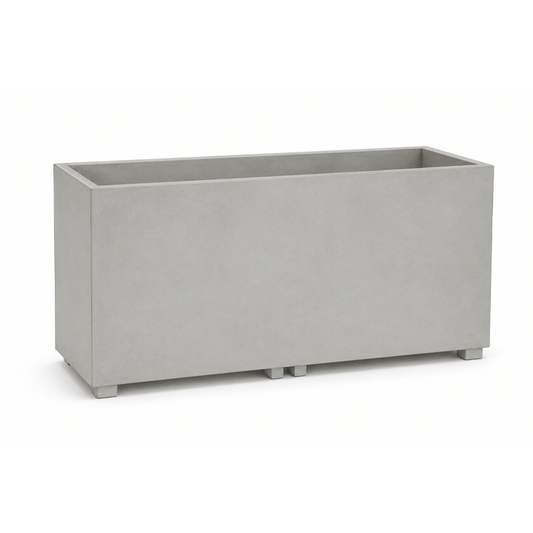 CUBIC POT 80X40CM WITHOUT HOLES WHITE