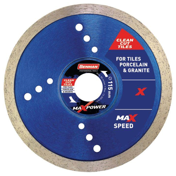 ΔΙΑΜΑΝΤΟΔΙΣΚΟΣ ΚΟΠΗΣ ΠΛΑΚΙΔΙΩΝ MAXPOWER 115X1.2X10 ΧΙΛ. BENMAN