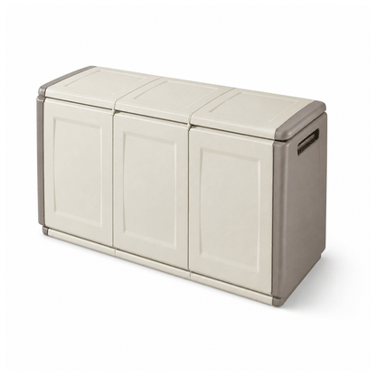 TRUNK PLASTIC 1380X530X570MM DOVE GREY/WHITE