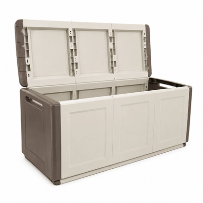 TRUNK PLASTIC 1380X530X570MM DOVE GREY/WHITE