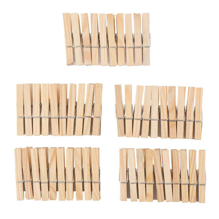 WOODEN CLOTHES PEGS 100PC