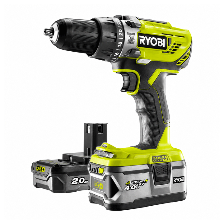PERCUSSION DRILL 18V WITH 2BATTERIES RYOBI R18PD3-242S