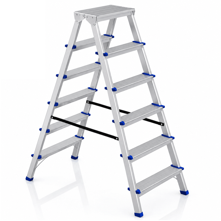 ELKOP DOUBLE SIDE ALUMINIUM LADDER 6 STEPS