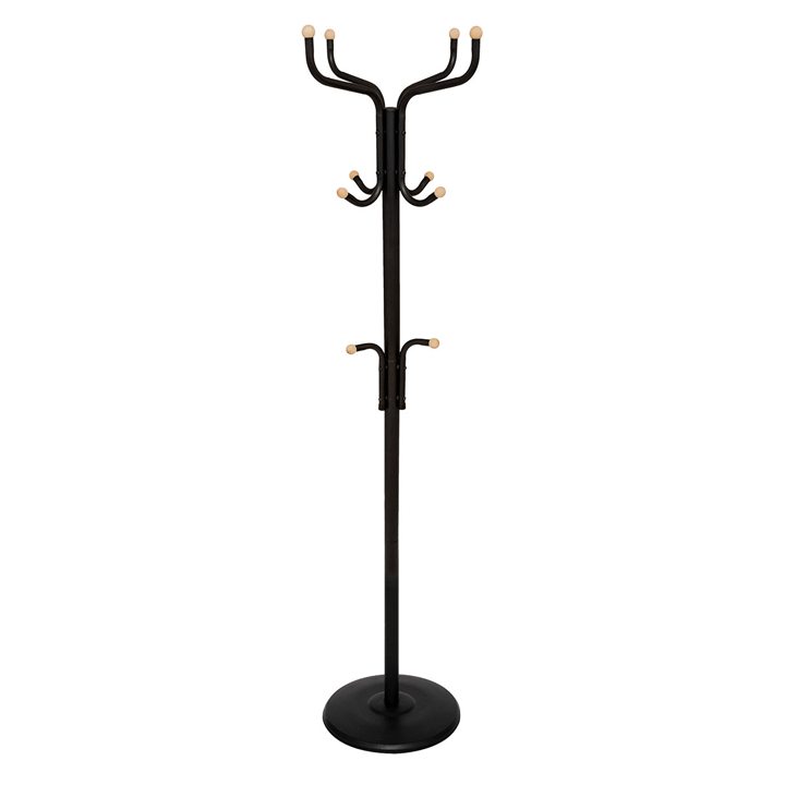 COAT RACK MTL 11H BLACKWOOD