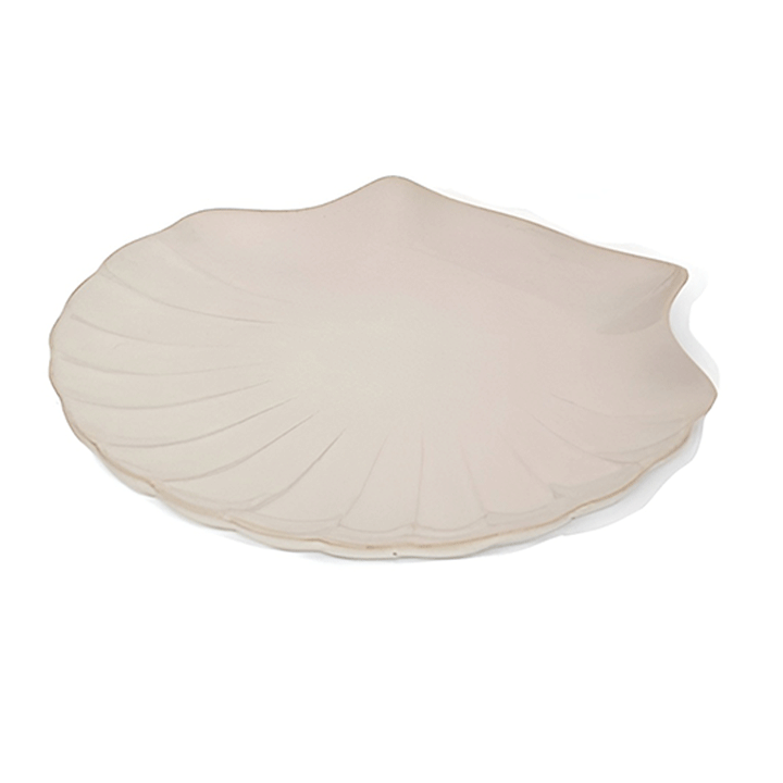 PRESENTATION PLATE SHELL 25X23CM ASSORTED STONEWARE