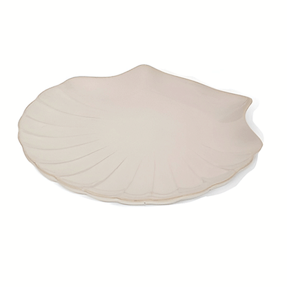 PRESENTATION PLATE SHELL 25X23CM ASSORTED STONEWARE