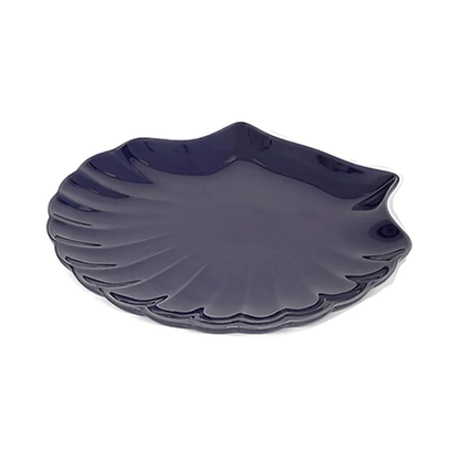 PRESENTATION PLATE SHELL 25X23CM ASSORTED STONEWARE