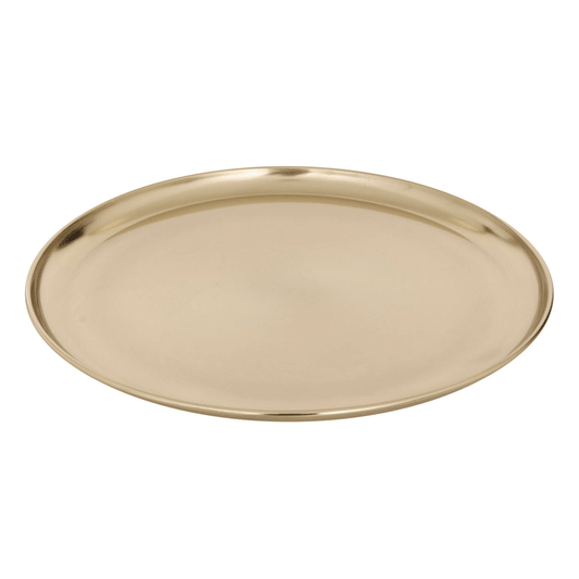 GOLD METAL TRAY 37CM
