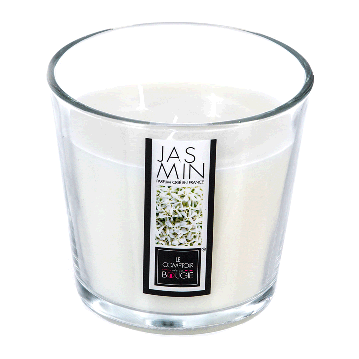 SCENTED GLASS CANDLE JASMINE 500G