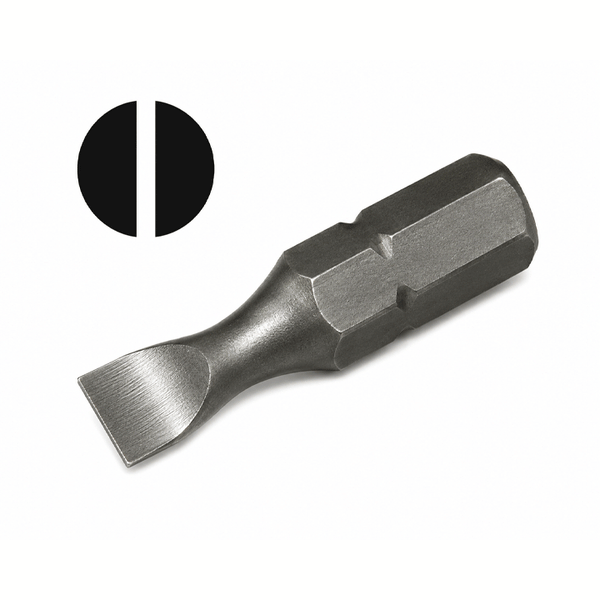 INDUSTRY BIT SLOTTED TORSION 1.2X6.5X25MM BLACK 10PCS