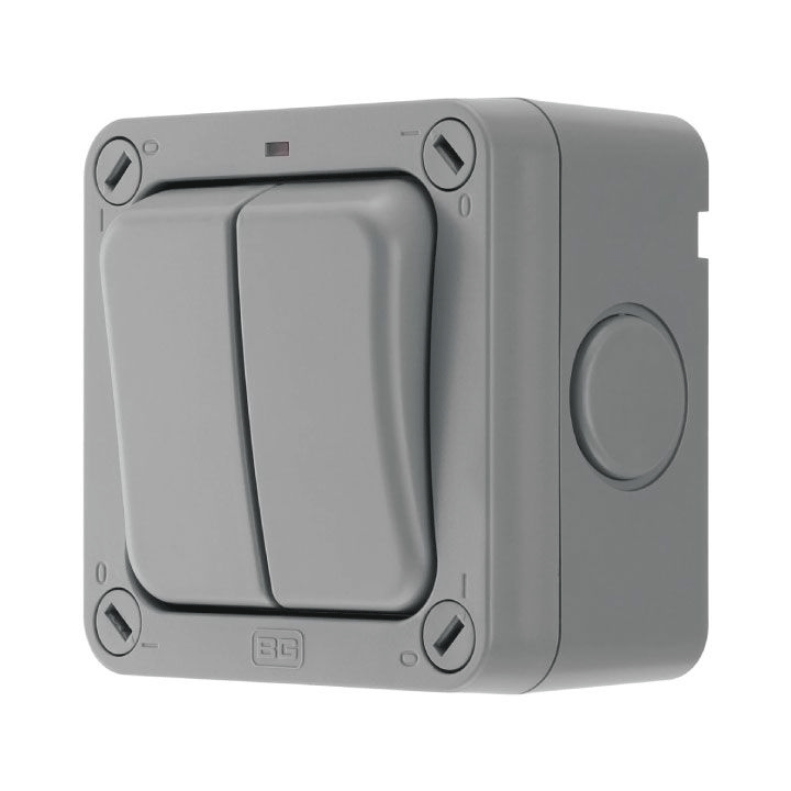 DOUBLE OUTDOOR SWITCH 2 WAY 20AX  IP66 RATED