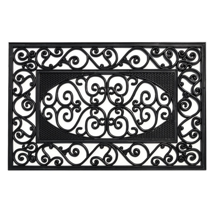 DOOR MAT PVC BLACK 60X40X0.8