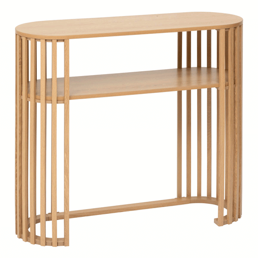 ROUND CONSOLE SLAT 100X35XH85CM