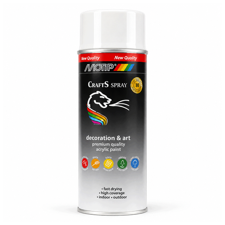 ΣΠΡΕΙ ΒΑΦΗΣ DUPLI-COLOR CRAFTS ΓΥΑΛΙΣΤΕΡΟ ΛΕΥΚΟ RAL 9010 400 ML