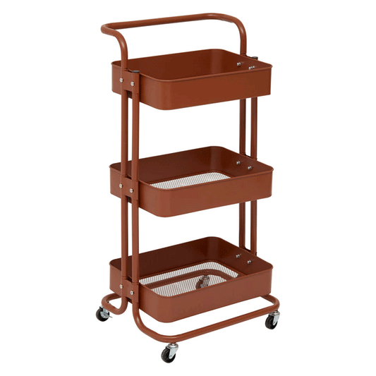 3TIERS TROLLEY ACAJ COLOR MAHOGANY