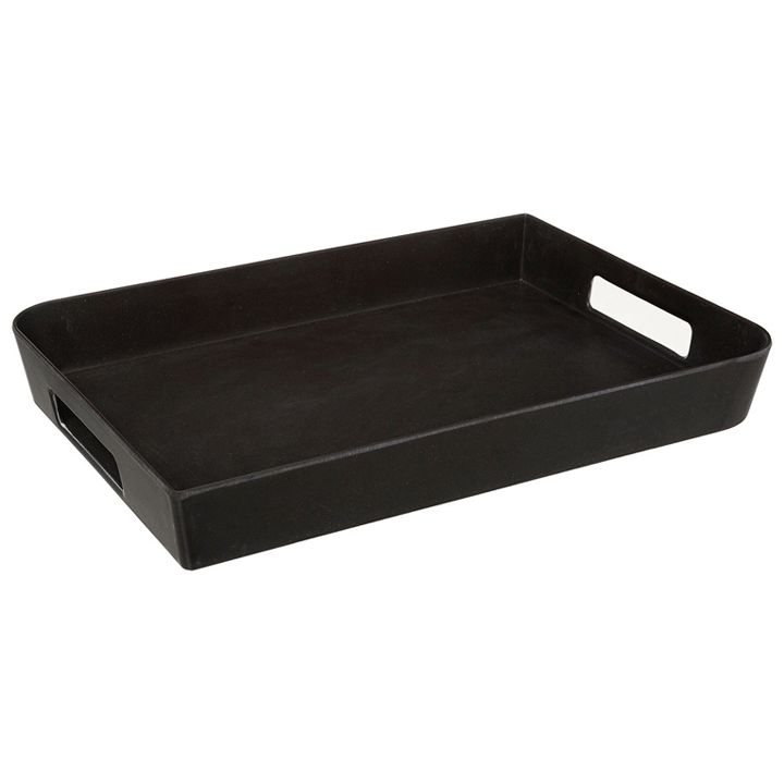 CHARCOAL MELAMINE TRAY 45X30CM