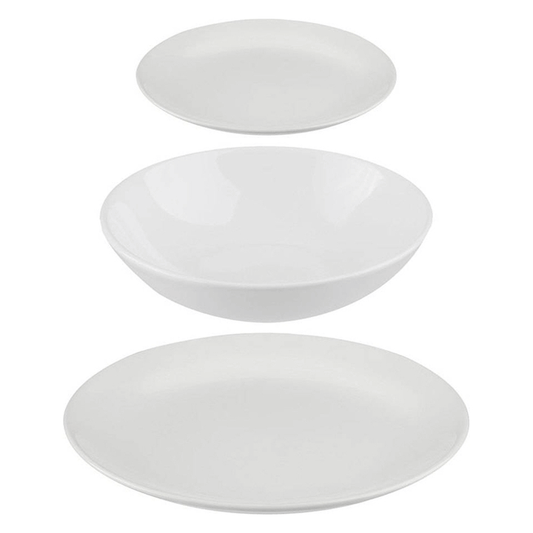 COLORAMA WHITE DINNER SERVICE 18PCS