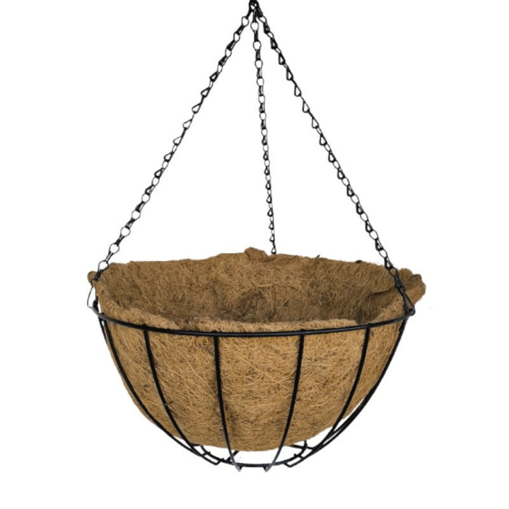 METAL HANGING BASKET HHG 14' BLACK & COCO