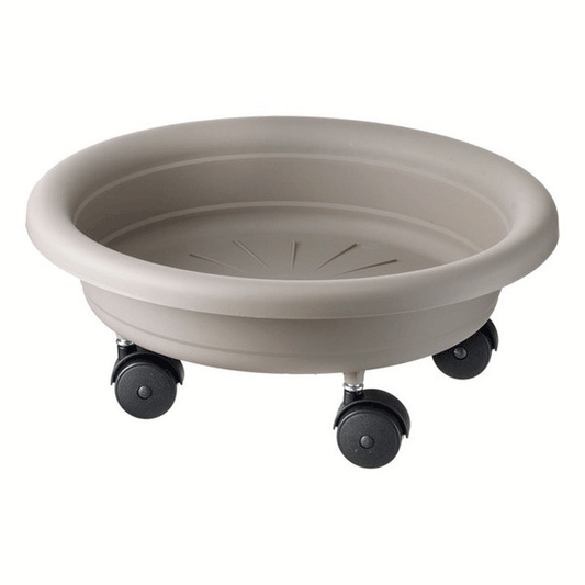 SAUCER WITH WHEELS 28CM TAUPE