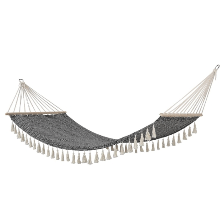 SYSSIA FRINGE HAMMOCK BLK & W MARQUE