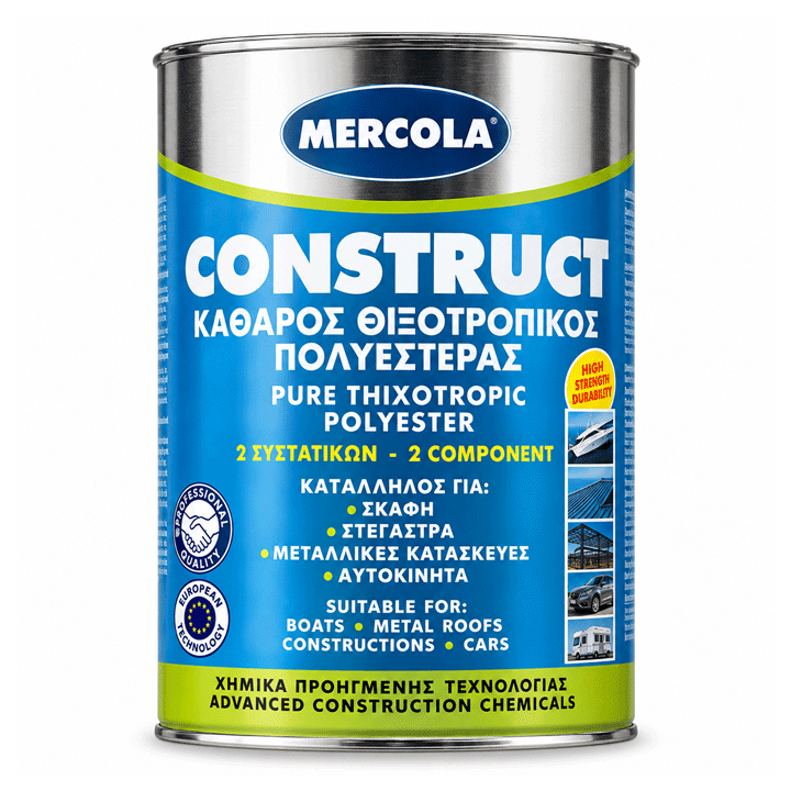 CONSTRUCT PURE THIXOTROPIC POLYESTER 5KG MERCOLA
