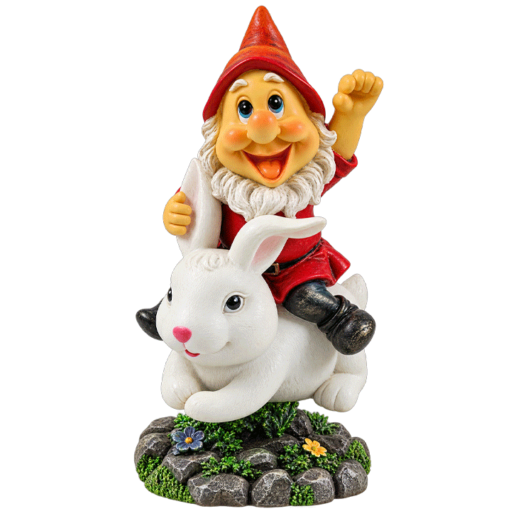 GARDEN GNOME WOBBLING & ANIMAL