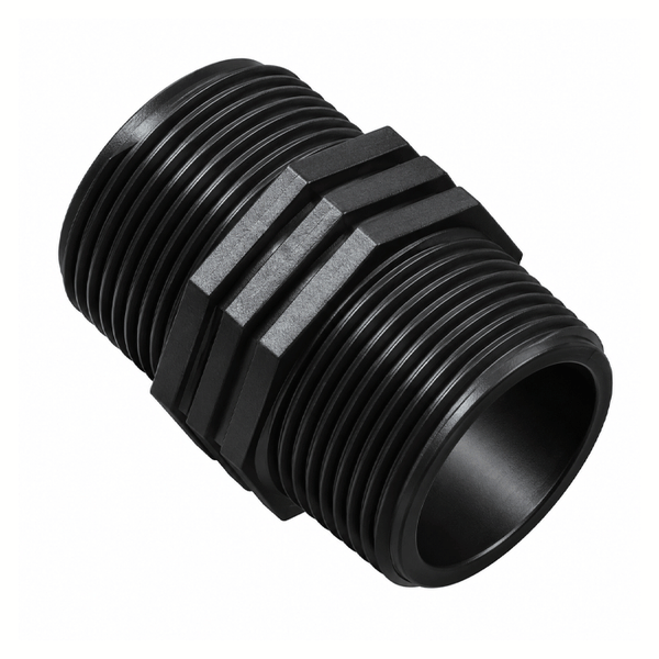 NIPPLE PP 1/2"X1/2"BLACK