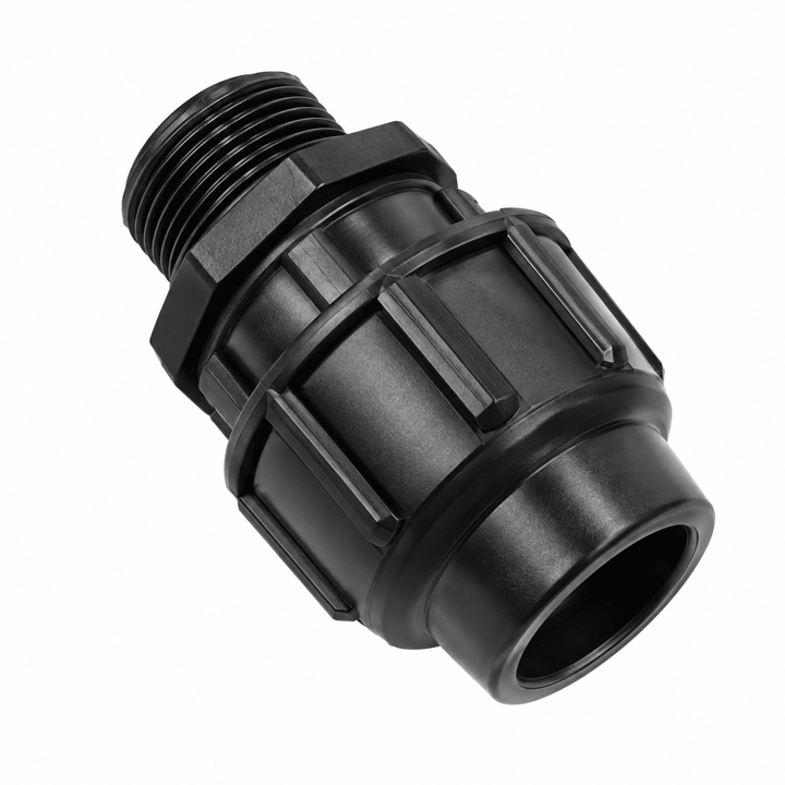 ADAPTOR PP ΜΕ ΑΡΣΕΝΙΚΟ ΣΠΕΙΡΩΜΑ 32 ΧΙΛ. X 1" BSP ΜΕ ΜΠΛΕ ΤΣΙΜΟΥΧΑ