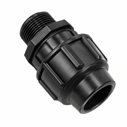 ADAPTOR PP ΜΕ ΑΡΣΕΝΙΚΟ ΣΠΕΙΡΩΜΑ 32 ΧΙΛ. X 1" BSP ΜΕ ΜΠΛΕ ΤΣΙΜΟΥΧΑ