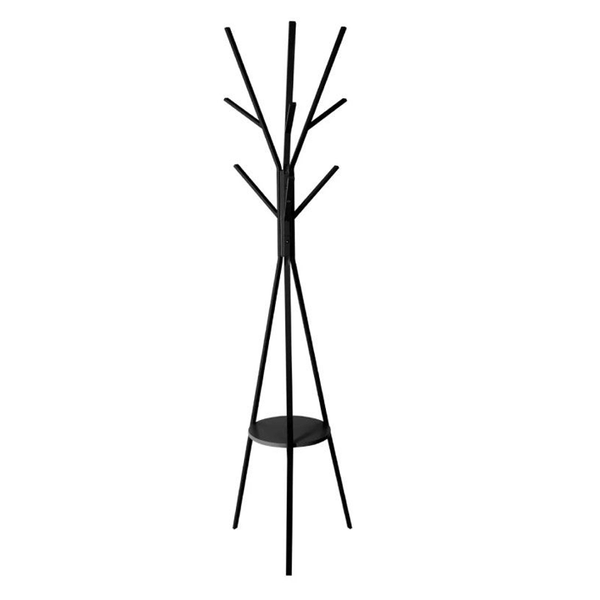 BLACK METAL + MDF COAT TREE H180