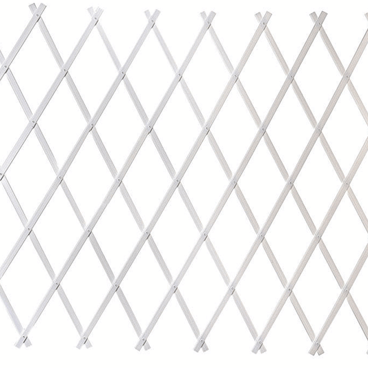 EXPANDABLE TRELLIS PLASTIC WHITE 2X0.5M