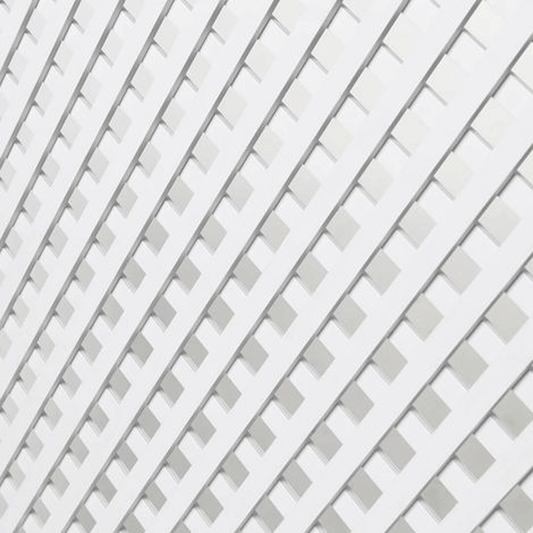 FIXED PLASTIC TRELLIS CE 0.8X1.2M 18MM WHITE