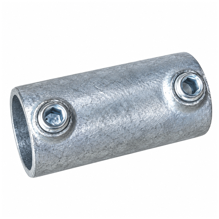 METAL TUBE COUPLER CONNECTOR GALVANIZED 1 1/4"