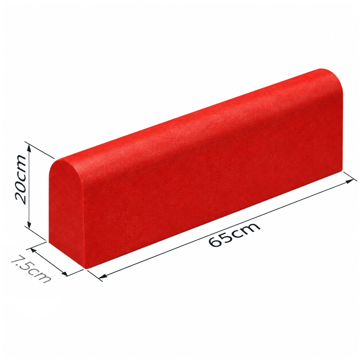 ΚΡΑΣΠΕΔΟ ΠΛΑΚΟΣΤΡΩΣΗΣ ΚΟΚΚΙΝΟ 200X650X75MM