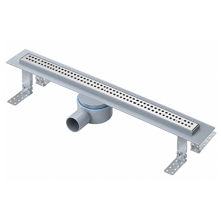 SHOWER CHANNEL WITH MESH INOX GRID 800X30MM ?50MM