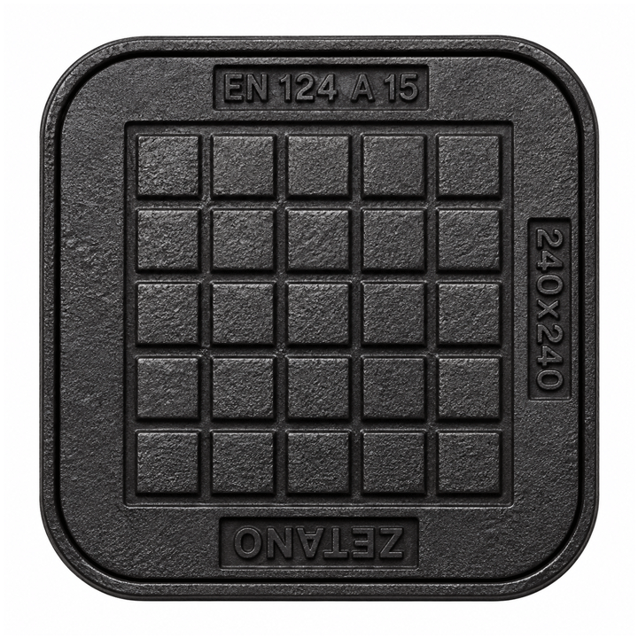 MANHOLE CAST IRON EN124 25X25CM A15