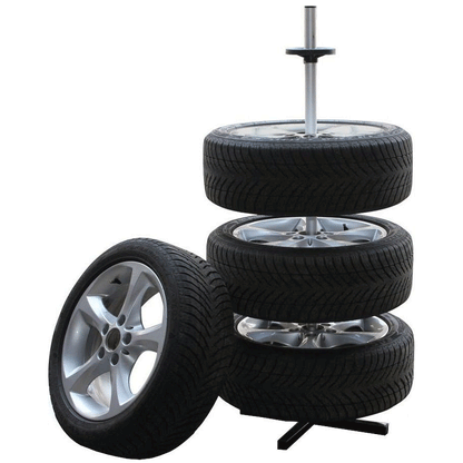 TYRE HOLDER 4 TYRES METAL 6 9,99 DUNLOP VEHICLE CB 50X50X109 CM 3,5KG