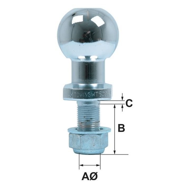 SPAREX TOWBALL CHROME 50MM