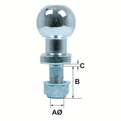 SPAREX TOWBALL CHROME 50MM