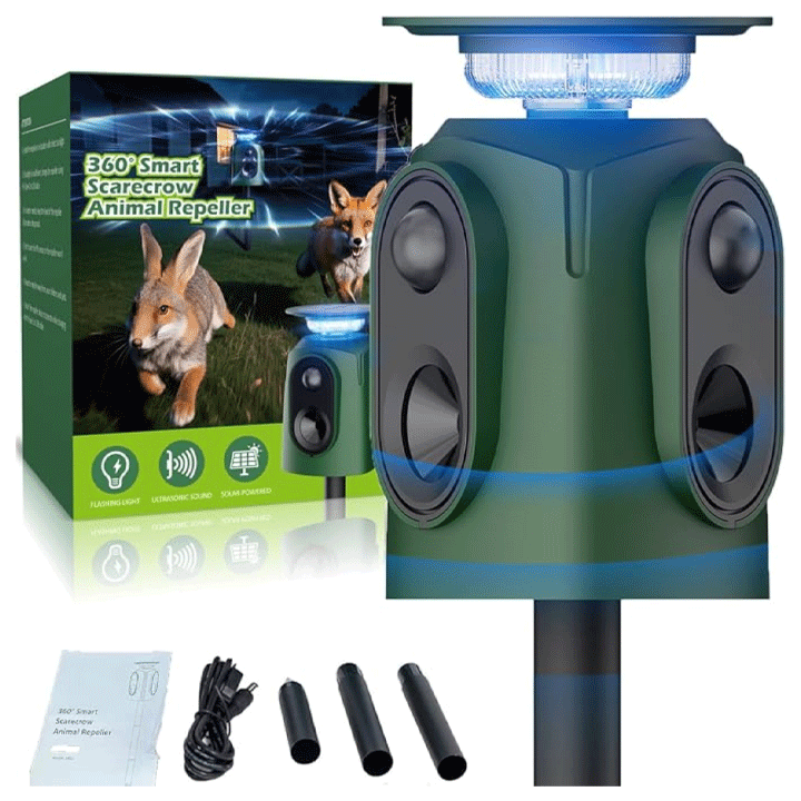 KAOKEY SOLAR 360° SMART SCRARECROW ANIMAL REPELLER