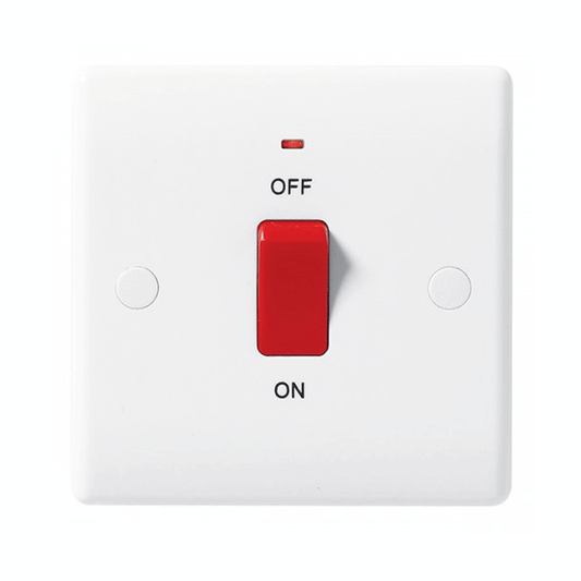 BG NEXUS SWITCH DOUBLE POLE 45A WITH LED INDICATOR