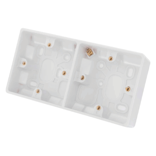 BG NEXUS DOUBLE MOULDED BOX 37MM WHITE