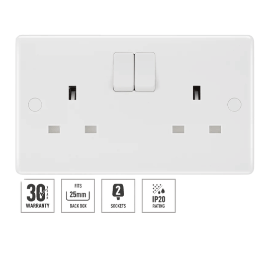 BG NEXUS DOUBLE SWITCHED 13A POWER SOCKET
