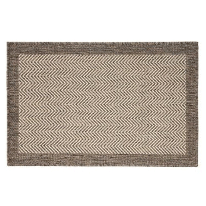 RUG 50X80CM CHEVRON BROWN GREY