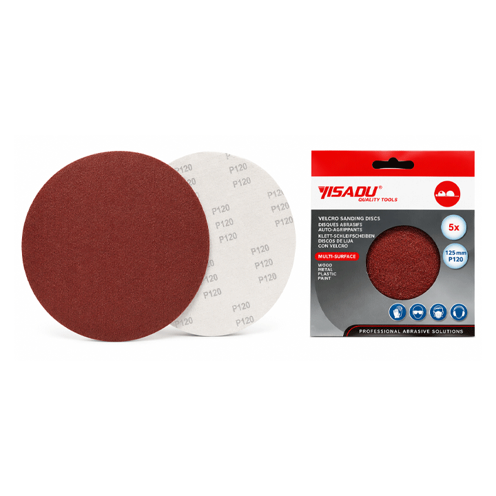 ΓΥΑΛΟΧΑΡΤΑ VELCRO SADU QUICK GRIP Ø125MM ΚΟΚΚΩΣΗ 60 5ΤΜΧ